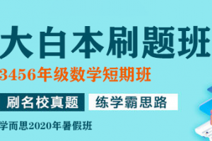 2020学而思暑假大白本刷题班全套-3456年级数学短期班